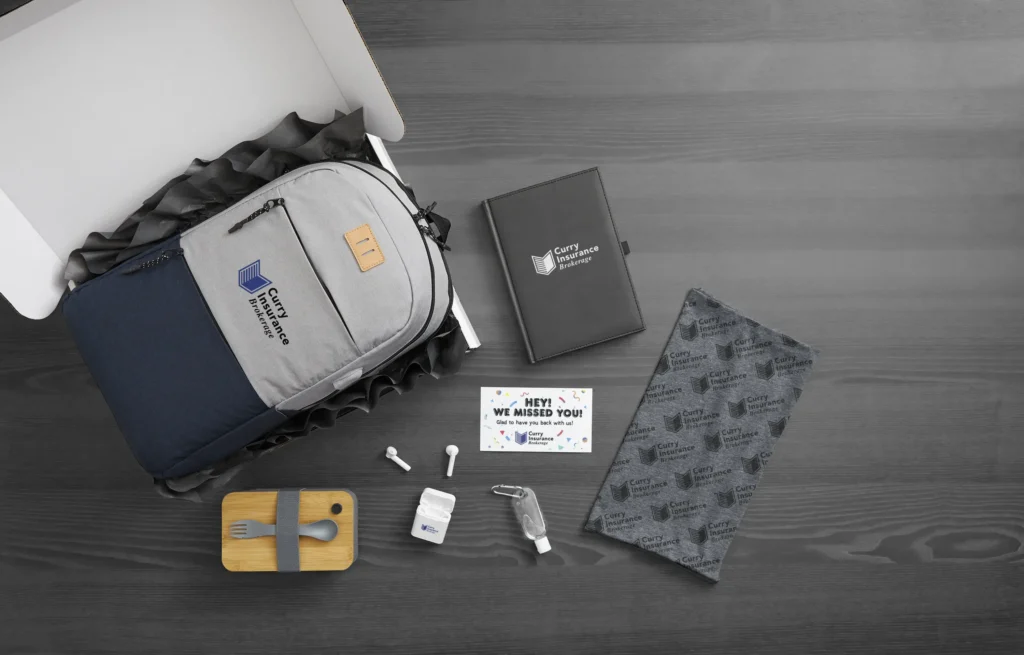 A high-quality image showcasing a variety of promotional products